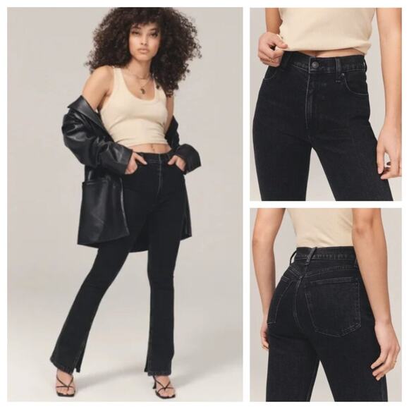 Abercrombie & Fitch Women's Curve Love High Rise Skinny Vent Hem Jean Size 32 - Picture 2 of 11